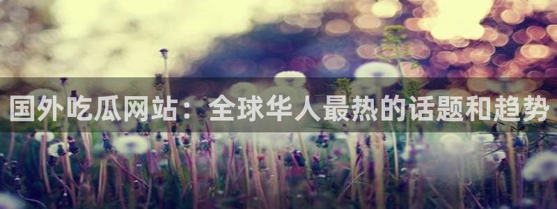 高血糖病人能吃脆瓜吗:国外吃瓜网站:全球华人最热的话题和趋势