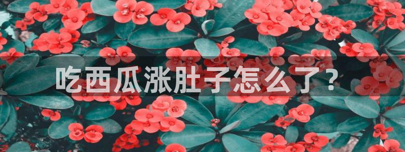 吃瓜吃到自己头上:吃西瓜涨肚子怎么了?